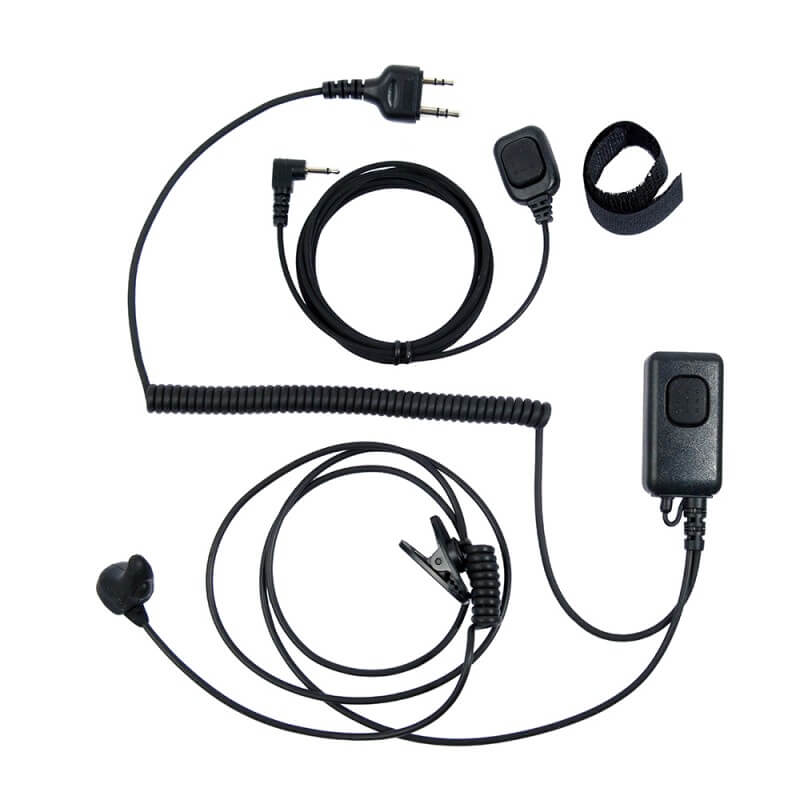 headset met vinger ptt Icom streight connector